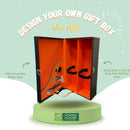 Hộp Rượu Vang Đôi Đen Viền Cam 2023